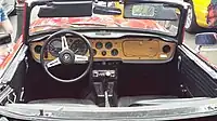 TR6 left-hand drive interior