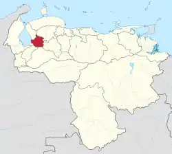 Location within Venezuela