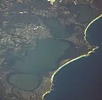 ISS astronaut photograph of Tuggerah Lakes, 2013