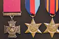 Tul Bahadur Pun's Victoria Cross (left), 1939-1945 Star (middle), Burma Star (right)