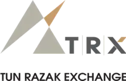 Official logo of Tun Razak Exchange  Malay: Daerah pusat perniagaan Tun Razak ExchangeTamil: துன் ரசாக் எக்ஸ்சேஞ்ச்