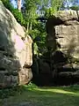 The large chasm and one of the bridges.