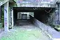 Under the bridge is the bank put in place following the December 1994 flood to prevent water flowing down the tunnel.