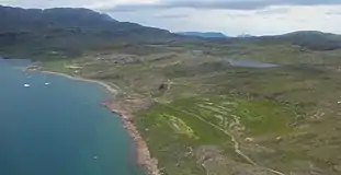 Qassiarsuk farms on the shores of Tunulliarfik Fjord