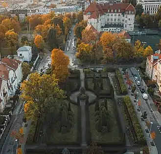 Bird eye view square