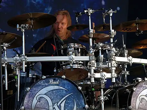 Kai with Wintersun at the 2013 Tuska Open Air Metal Festival