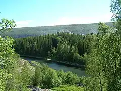 Tverråga seen from Svenskveien between E6 and Gruben