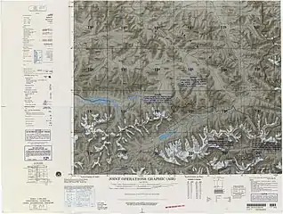 Portion of the China–Tajikistan border (labeled "BOUNDARY IN DISPUTE") including the tripoint with Afghanistan (DMA, 1992)