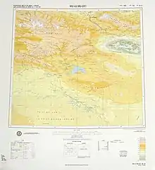 Map including Yuli (labeled as WEI-LI) and surrounding region from the International Map of the World (1975)