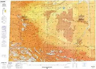 Map including (A-k'o-t'ao) Akto (DMA, 1984)