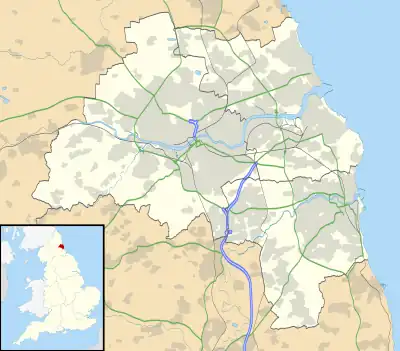 Gosforth is located in Tyne and Wear