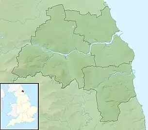 Map showing the location of Rainton Meadows