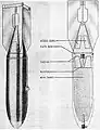 A schematic of the IJN Type 99 No.25 ordinary bomb model 1