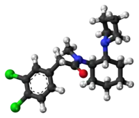 Ball-and-stick model of the U-50488 molecule