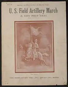 Music sheet of march "U.S. Artillery March"