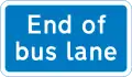 End of bus lane