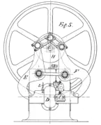 Patent drawing of the Atkinson "Differential Engine", 1882