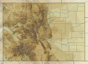 Location of Echo Lake Park in Colorado, USA.