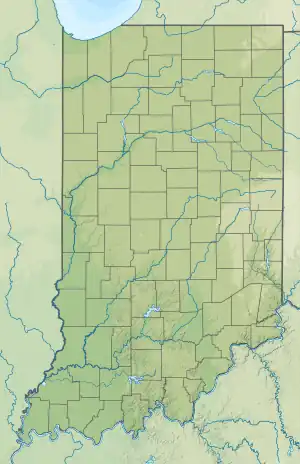 Location of Webster Lake in Indiana, USA.