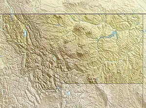 Location of Lake Sherburne in Montana, USA.