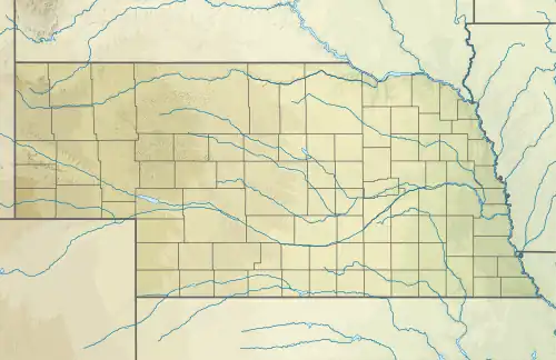 Map showing the location of Scotts Bluff National Monument