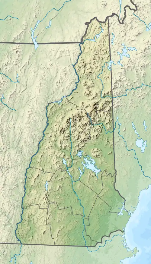 Location of Lake Massabesic in New Hampshire, USA.