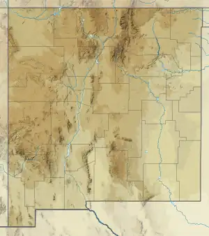 Map showing the location of Bandelier National Monument