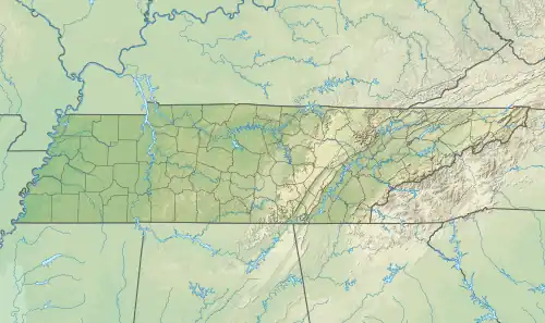 Location of Dale Hollow Reservoir in Tennessee, USA.