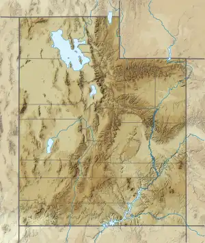 Map showing the location of Cedar Breaks  National Monument