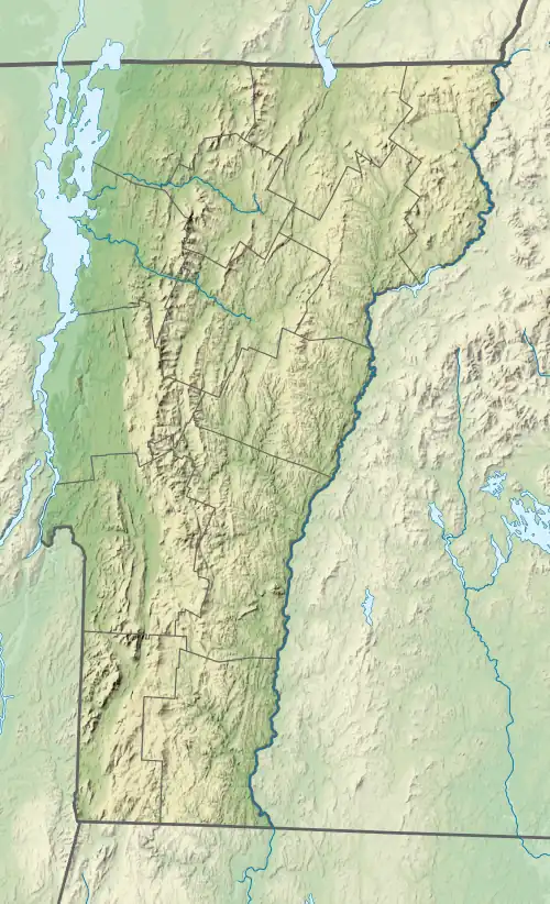 Map showing the location of Robert T. Stafford White Rocks National Recreation Area