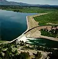 Jackson Lake Dam. View is to the northwest.