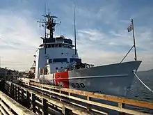 Coast Guard cutter Alert docked at Astoria.