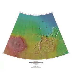 Topographical map of Arcadia quadrangle