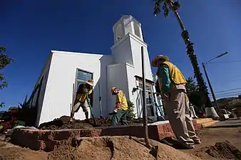 Volunteers help with renovation, April 2012.