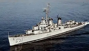 USS Erben (DD-631) in the 1950s