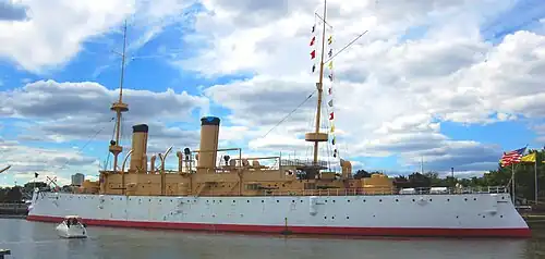 USS Olympia at the Independence Seaport Museum in 2007