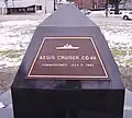 A marker plaque sits in Patrick Henry Square, Vincennes, Indiana, commemorating Vincennes on 25 February 2008.