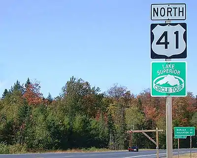 US 41 near the junction with US 141/M-28