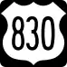 U.S. Route 830 marker