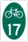 New York State Bicycle Route 17 marker