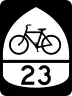 U.S. Bicycle Route 23 marker