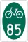 State Bicycle Route 85 marker