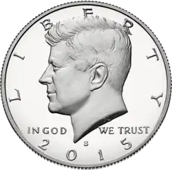 A 2015 Kennedy half dollar