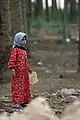 An Iraqi girl holding Lavash