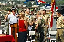 Eagle Scout oath aboard destroyer USS Oscar Austin