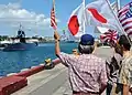 JS Mochisio arriving at Pearl Harbor on 21 June 2010.