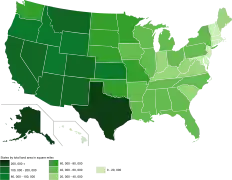 U.S. states by land area