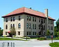 Southern and eastern entrances of Morrill Hall, UVM, Burlington, VT, Jul 2015