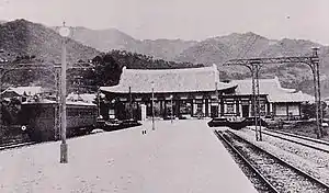 Naegŭmgang Station on the Kŭmgangsan Electric Railway