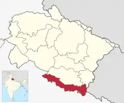 Location in Uttarakhand